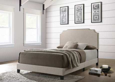 Full Bed - Tamarac Upholstered Full Panel Bed Beige