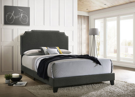 Full Bed - Tamarac Upholstered Full Panel Bed Grey