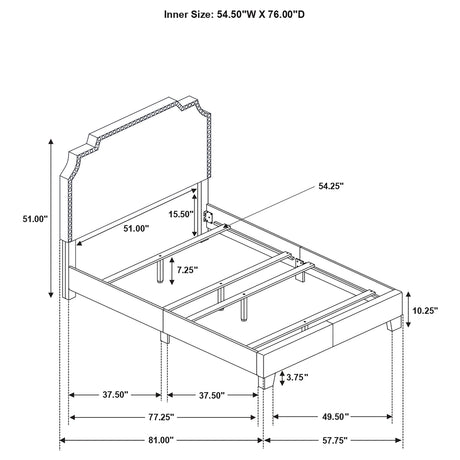 Full Bed - Tamarac Upholstered Full Panel Bed Grey