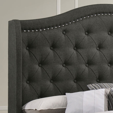 Full Bed - Sonoma Upholstered Full Wingback Bed Grey