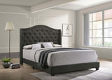 Queen Bed - Sonoma Upholstered Queen Wingback Bed Grey