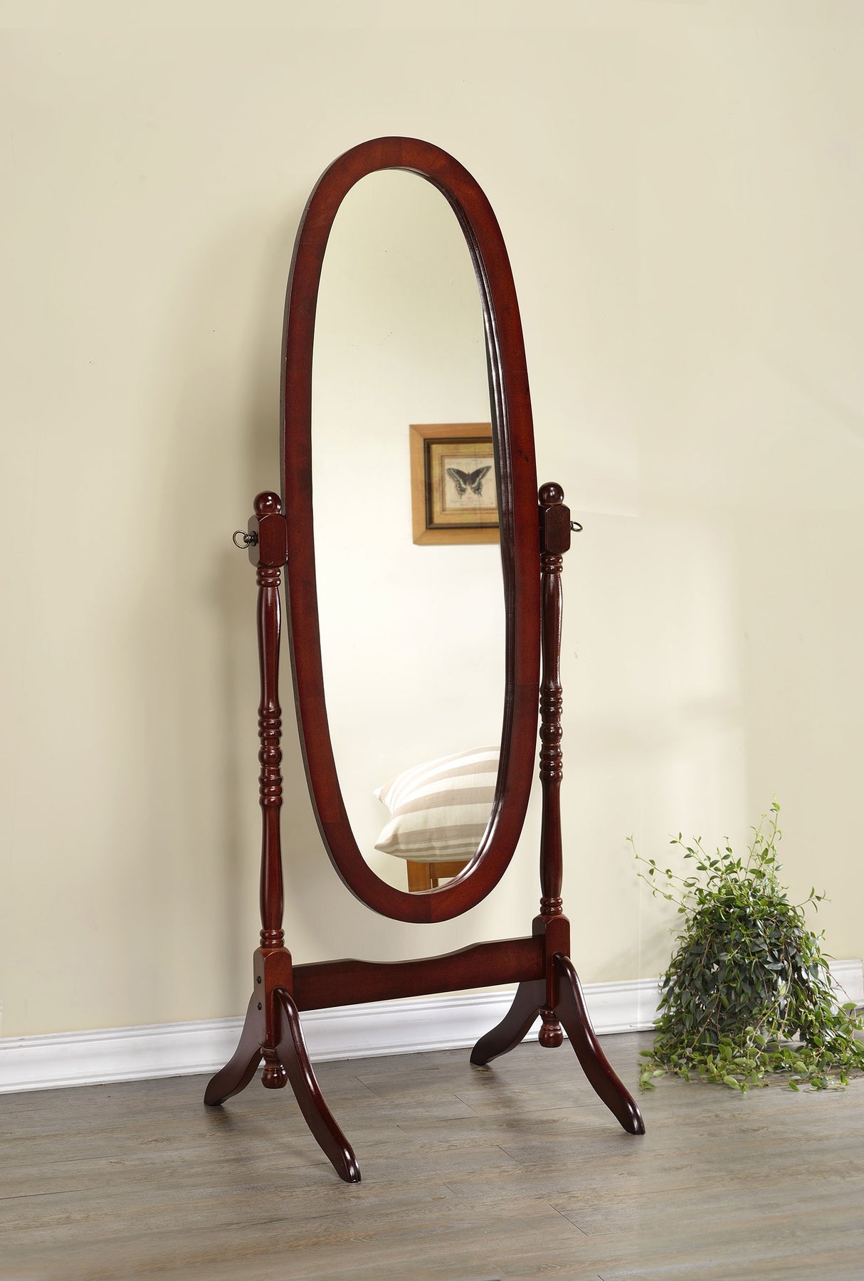 Cheval Mirror - Foyet Oval Cheval Mirror Merlot