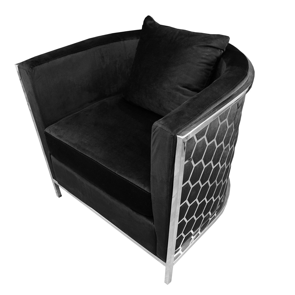 Black and Silver Sofa Chair - Home Elegance USA