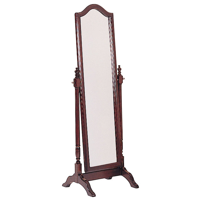 Cabot Rectangular Cheval Mirror with Arched Top Merlot | Coaster | Home Elegance USA