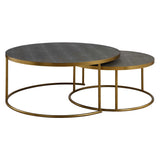 Aragon Nesting Coffee Tables (Set of 2) - Dark Gray / Bronze by Uttermost - View 4