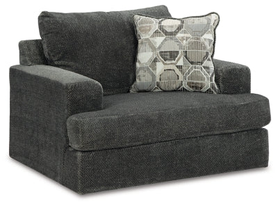 Ashley Smoke Karinne Chair and a Half - Velvet | Home Elegance USA