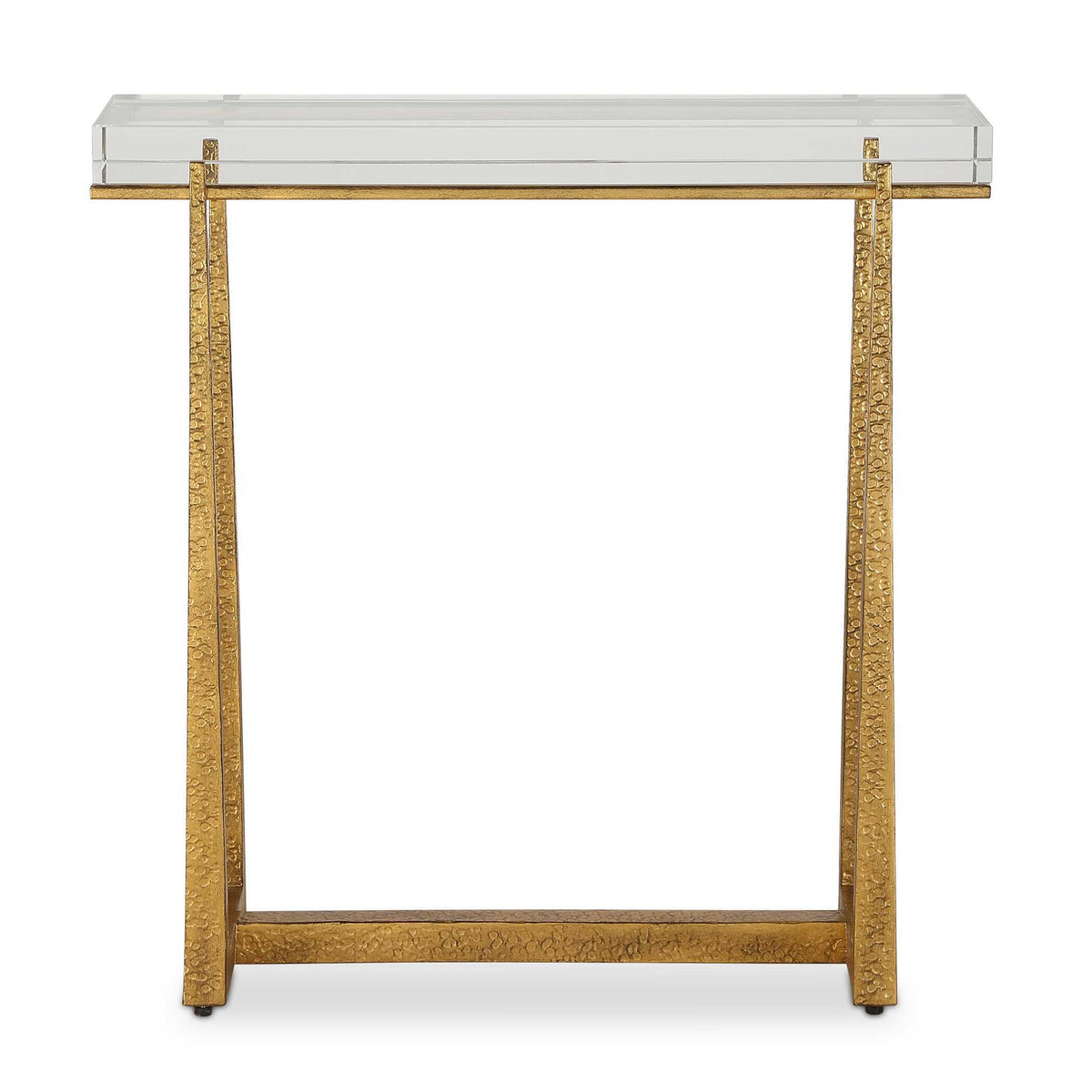 Midas Thick Crystal Accent Table - Gold by Uttermost - View 1