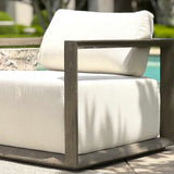Remsen Outdoor Lounge Chair - Dark Gray / White by Uttermost - View 14