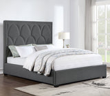 Bowfield Upholstered Eastern King Panel Bed Charcoal | Coaster | Home Elegance USA