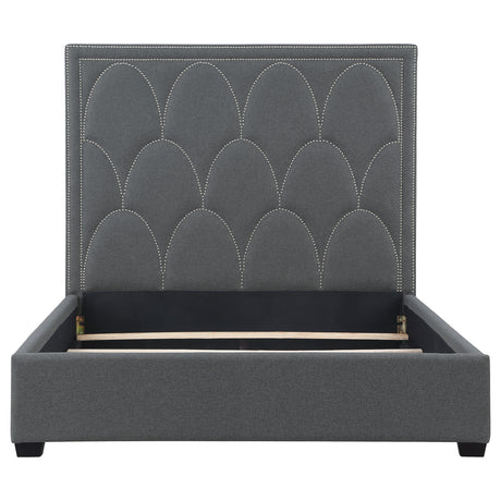 Eastern King Bed - Bowfield Upholstered Eastern King Panel Bed Charcoal