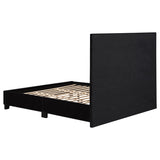 Eastern King Bed - Hailey Upholstered Eastern King Panel Bed Black