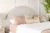 Queen / Full Headboard - June Upholstered Arched Queen / Full Headboard Ivory