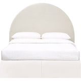 Queen / Full Headboard - June Upholstered Arched Queen / Full Headboard Ivory