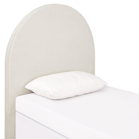 Twin Headboard - June Upholstered Arched Twin Headboard Ivory