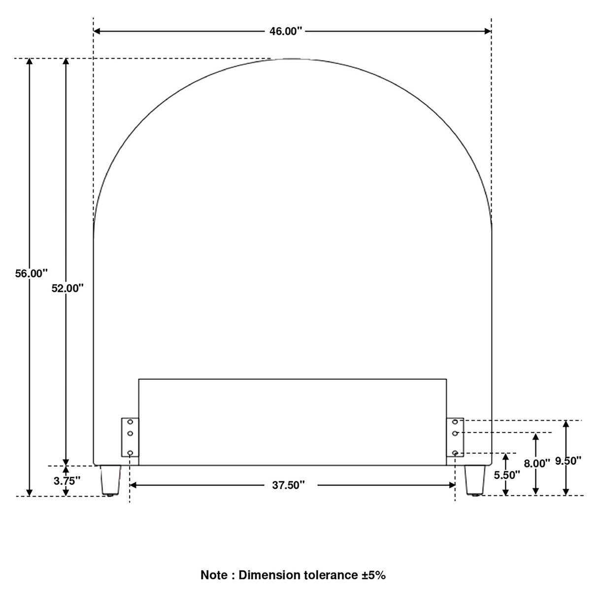 Twin Headboard - June Upholstered Arched Twin Headboard Ivory