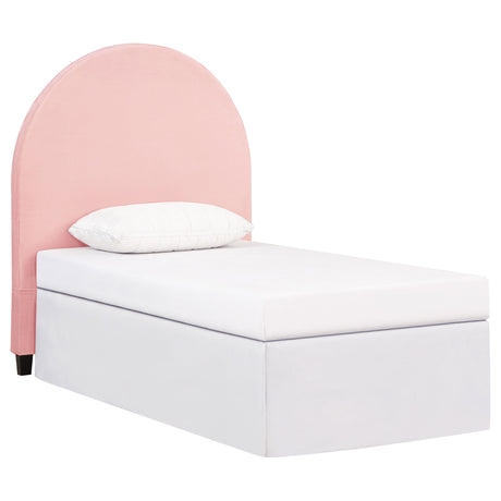 Twin Headboard - June Upholstered Arched Twin Headboard Blush