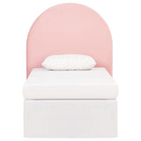 Twin Headboard - June Upholstered Arched Twin Headboard Blush