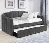 Twin Daybed W/ Trundle - Kingston Upholstered Twin Daybed with Trundle Charcoal