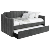 Twin Daybed W/ Trundle - Kingston Upholstered Twin Daybed with Trundle Charcoal