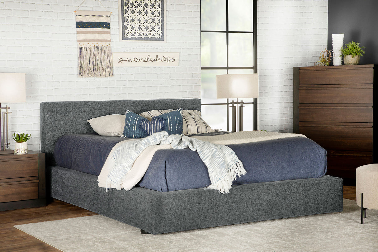 Full Bed - Gregory Upholstered Full Panel Bed Graphite