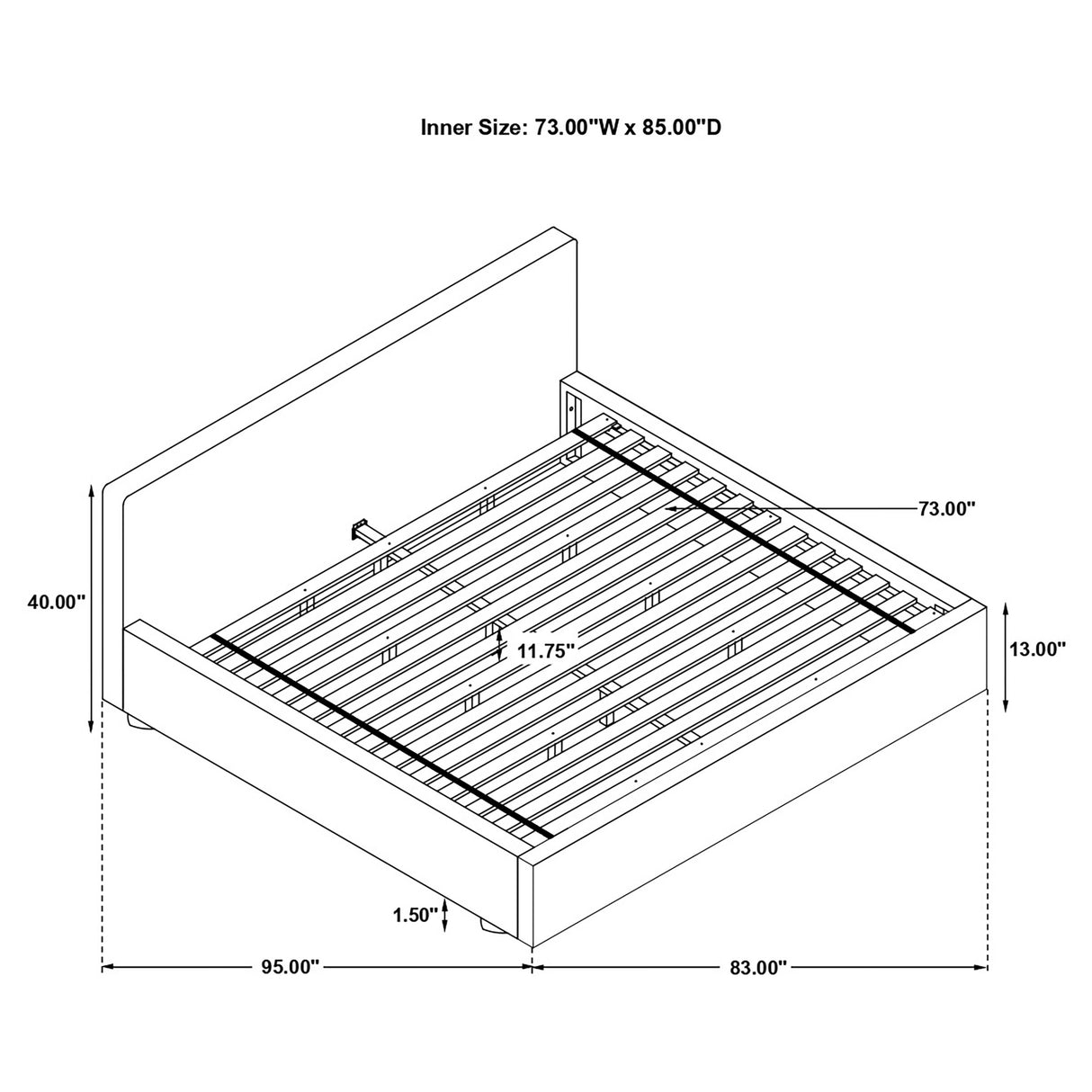 California King Bed - Gregory Upholstered California King Panel Bed Graphite