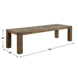 Aldan Reclaimed Dining Table Oak - Light Brown by Uttermost - View 7