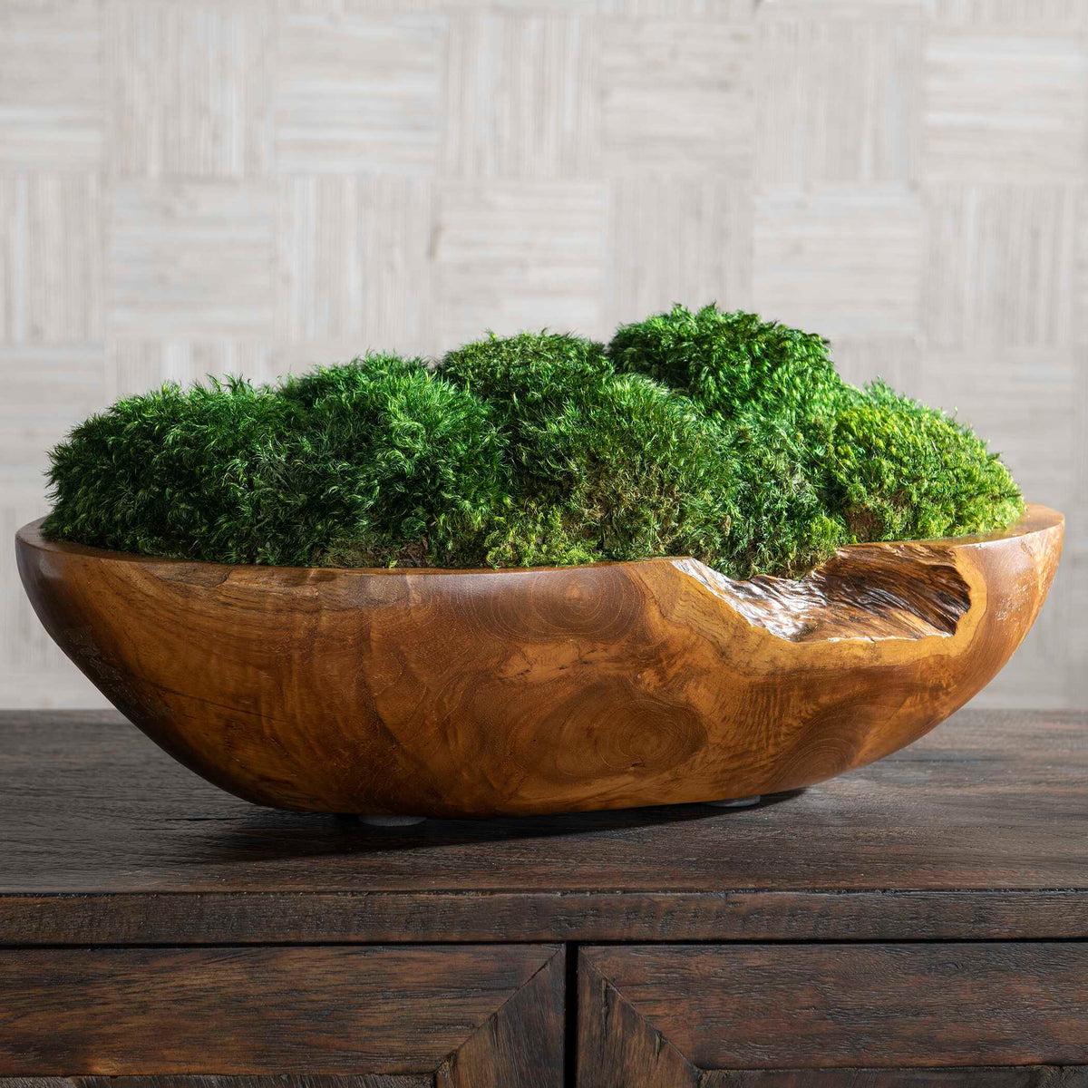 Kinsale Moss Centerpiece - Light Brown / Green by Uttermost - View 3