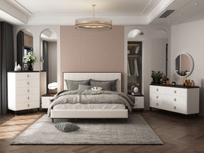 Carena 5Pcs Bedroom Set (E.King, dresser, chest, mirror, nightstand) - sold by Home Elegance USA