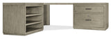 Linville Falls Corner Desk With Lateral File Cabinet And Open Desk Cabinet - Gray by Hooker Furniture - View 1