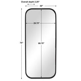 Concord Tall Iron Mirror - Black by Uttermost - View 6