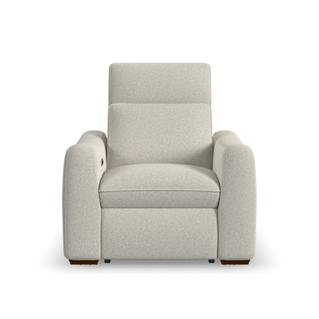 Ava Power Recliner With Power Headrest & Lumbar - Light Gray | Flexsteel