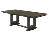 1pc Rectangular Extendable 18' Leaf Dining Table Trestle / Pedestal Base Wooden Dining Room Furniture Contemporary Modern Espresso Dark Brown Finish