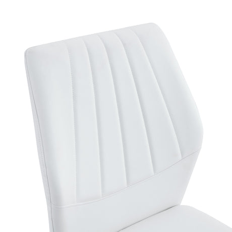 Table and chair set.64.5 x 35.4 Inch Stylish Black Wood Color Textured Dining Table.Paired with 6 Black - and - White PU Dining Chairs with Shell - pattern. Exudes A Strong Sense Of Fashion. - sold by Home Elegance USA
