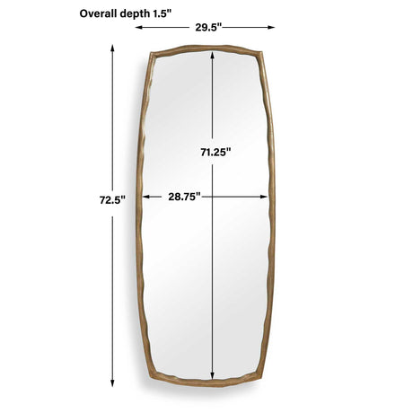 Adair Tall Mirror - Gold by Uttermost - View 6