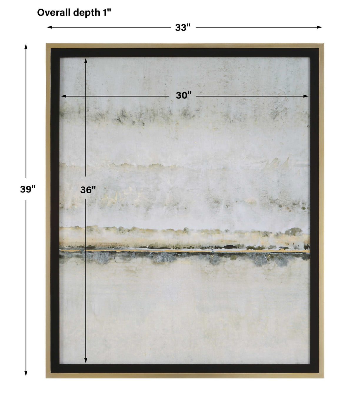 Gilded Horizon Framed Print - Beige by Uttermost - View 7