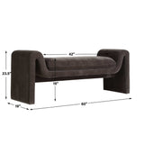 Manson Modern Bench Charcoal - Dark Gray by Uttermost - View 7