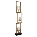 Cielo Staggered Rectangles Floor Lamp - Gold / Black by Uttermost - View 1