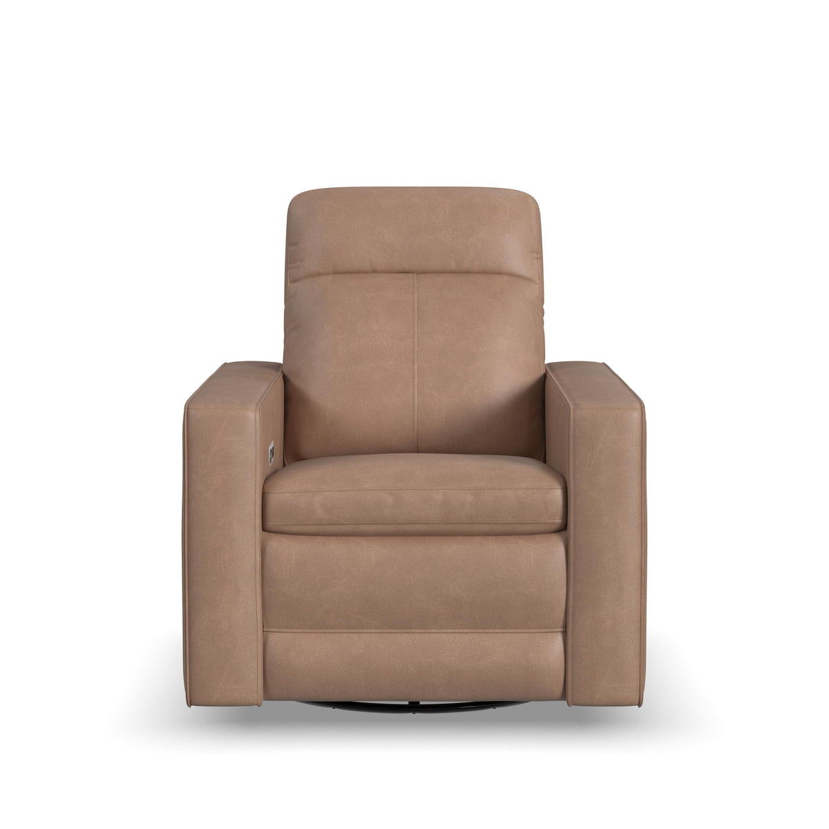 Dutch Power Swivel Gliding Recliner With Power Headrest, Lumbar, Heat & Massage - Light Brown | Flexsteel