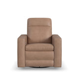 Dutch Power Swivel Gliding Recliner With Power Headrest, Lumbar, Heat & Massage - Light Brown | Flexsteel