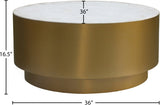 Presley 3 Piece Occasional Table Set In Gold - 209-3Set | Meridian - sold by Home Elegance USA