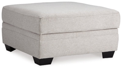 Ashley Chalk Dellara Ottoman With Storage - Chenille | Home Elegance USA