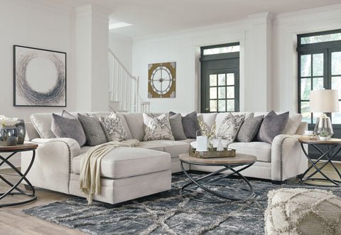 Ashley Chalk Dellara 32101S5 4 - Piece Sectional with Chaise - Chenille | Home Elegance USA