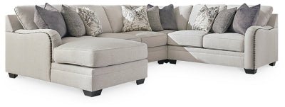 Ashley Chalk Dellara 32101S5 4 - Piece Sectional with Chaise - Chenille | Home Elegance USA