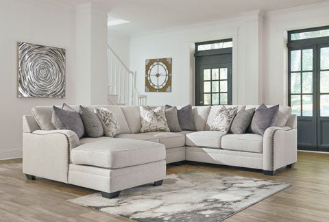 Ashley Chalk Dellara 32101S5 4 - Piece Sectional with Chaise - Chenille | Home Elegance USA