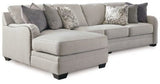 Ashley Chalk Dellara 32101S3 3 - Piece Sectional with Chaise - Chenille - 32101S3 - Home Elegance USA - 1