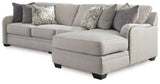 Ashley Chalk Dellara 32101S4 3 - Piece Sectional with Chaise - Chenille | Home Elegance USA