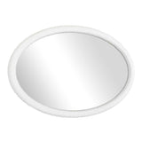 Bali Ribbed Oval Mirror - White by Uttermost - View 3