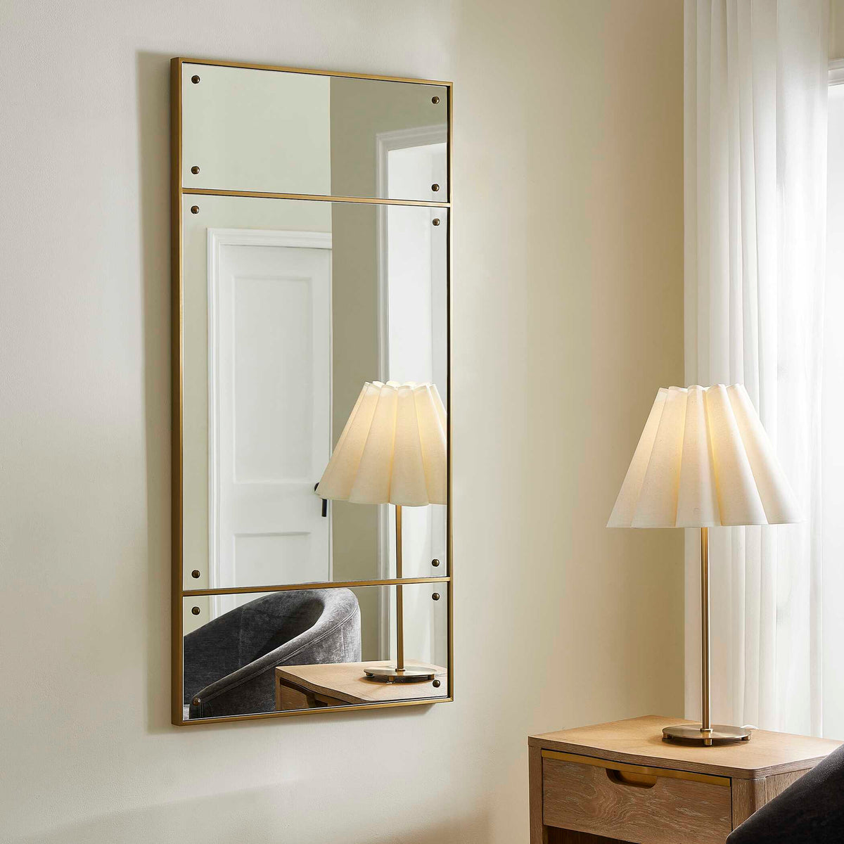Wrenton Rectangular Mirror Brass - Gold by Uttermost - View 3