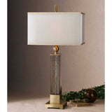 Caecilia Glass Table Lamp Amber - Yellow / White by Uttermost - View 2