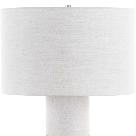 Maliyah Linen Table Lamp - White by Uttermost - View 4